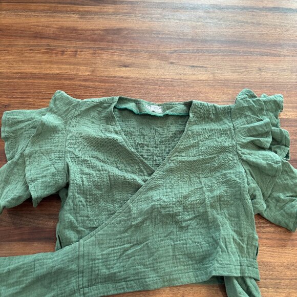 Ethically Made Muslin Wrap Top – 100% European Cotton| Plastic-free - Picture 3 of 7